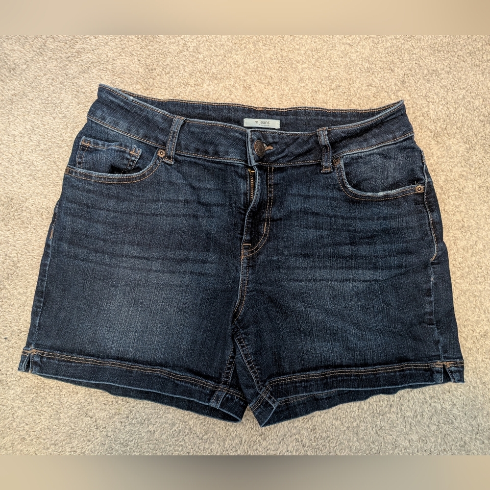 Maurices Dark Blue Jean Shorts - Picture 2 of 6